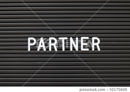 Black color felt letter board with word partner Black color felt letter board with word partner 50175608