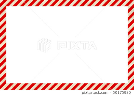 Warning sign red and white stripes frame, Warning sign red and white stripes frame, 50175980