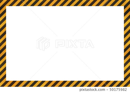Warning sign yellow and black stripes frame, Warning sign yellow and black stripes frame, 50175982