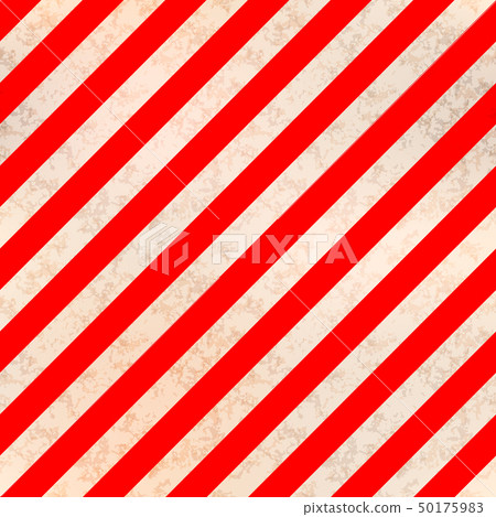 Worn warning sign, white and red stripes with 50175983