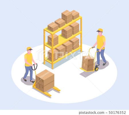 Cargo Storage Workers Composition 50176352