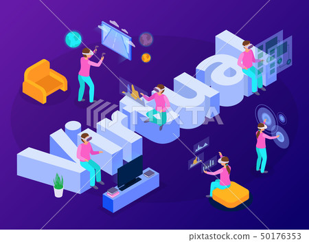 Virtual Reality Isometric Composition 50176353