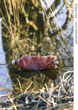 Water pollution, empty plastic bottles. Water pollution, empty plastic bottles. 50176928