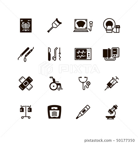 Medical devices and equipment vector icons 50177350