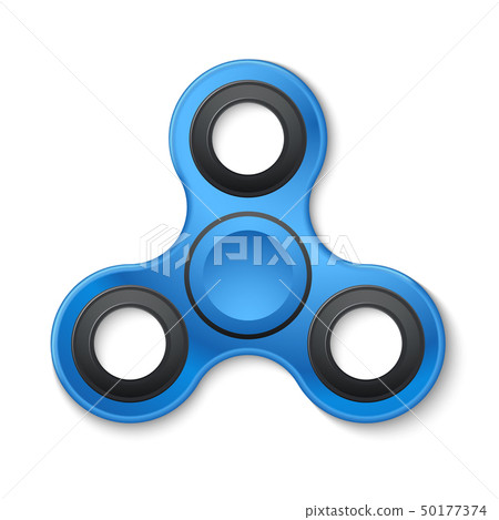 Plastic fidget spinner stress relieving toy vector illustration 50177374