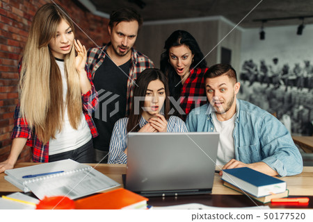 Group of university students prepares for exams Group of university students prepares for exams 50177520