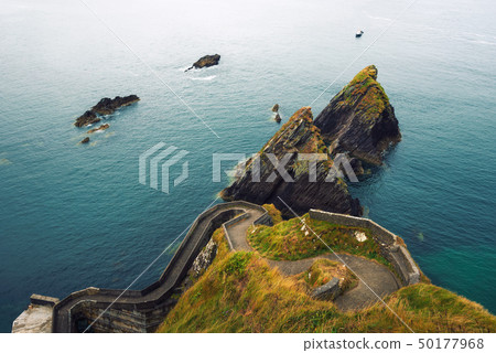 Staircase leading to the Dunquin Pier in Ireland Staircase leading to the Dunquin Pier in Ireland 50177968