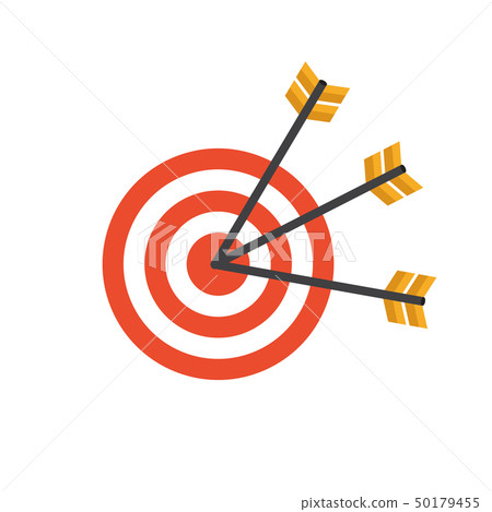 Business concept with target with arrow in modern Business concept with target with arrow in modern 50179455