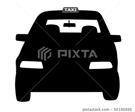 Taxi car front view 50180880