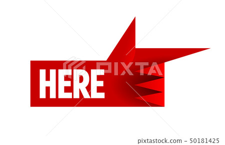 Finger point vector symbol isolated on white background 50181425