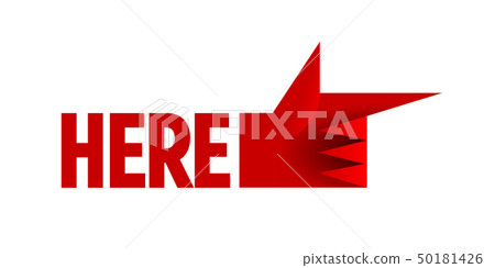 Finger point vector symbol isolated on white background 50181426