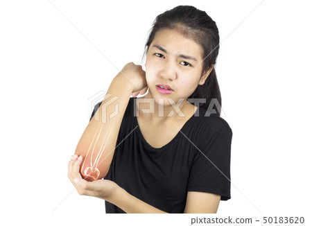 elbow bones injury white background elbow pain elbow bones injury white background elbow pain 50183620