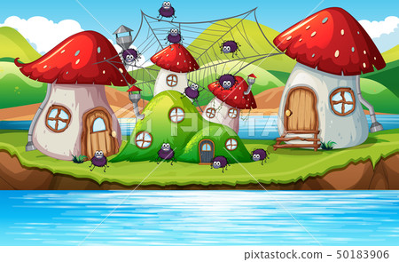 Spider in nature scene Spider in nature scene 50183906