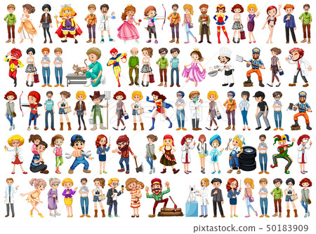 Set of people character Set of people character 50183909