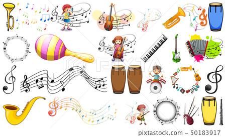 Set of music element Set of music element 50183917
