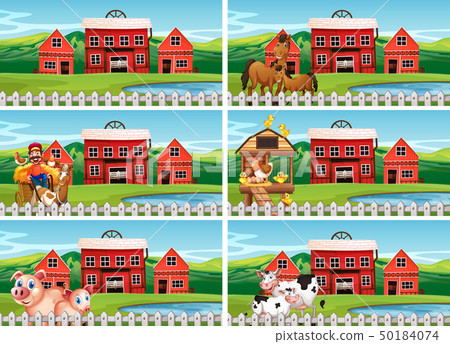 Set of farmland landscape 50184074