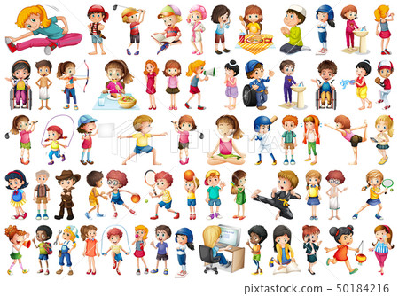 Set of children character Set of children character 50184216