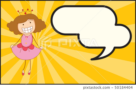A queen with speech balloon A queen with speech balloon 50184404