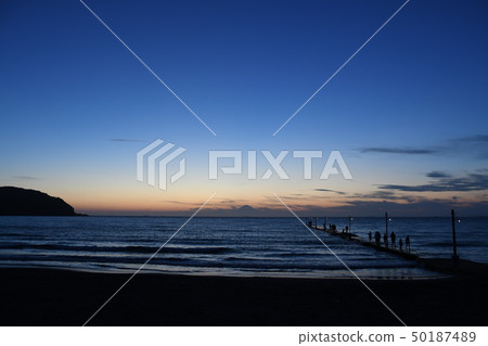 Sunset at Harajima Pier 50187489