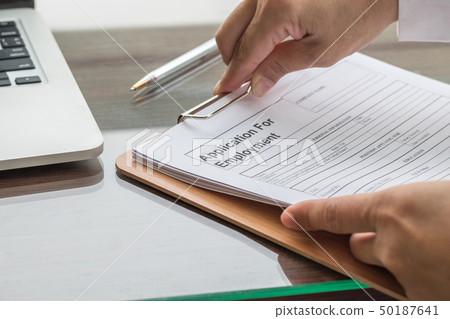 Applicant filing in company application form job 50187641