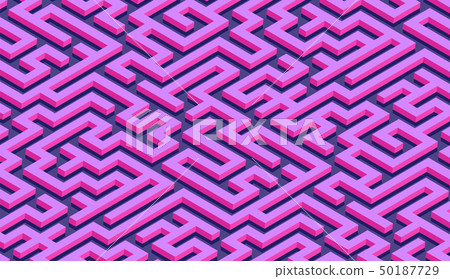 Maze pattern abstract background with vibrant labyrinth for poster or wallpaper 50187729