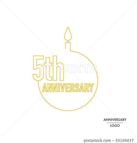 週年紀念標誌:5週年紀念日 週年紀念標誌:5週年紀念日 50189837