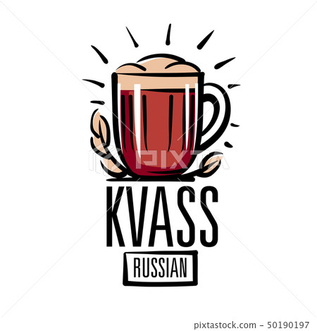 Vector illustration of a mug with Russian kvass. Isolated on white background 50190197