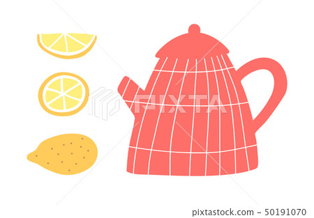 Tea Kettle, lemon hand drawing vector illustration Tea Kettle, lemon hand drawing vector illustration 50191070