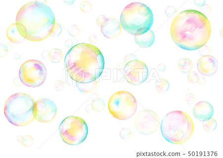 Background of random soap bubbles - Stock Illustration [50191376] - PIXTA