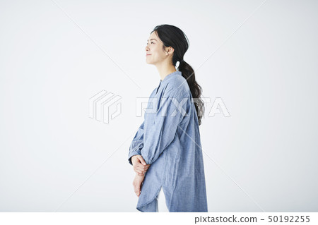 White background woman lifestyle 50192255