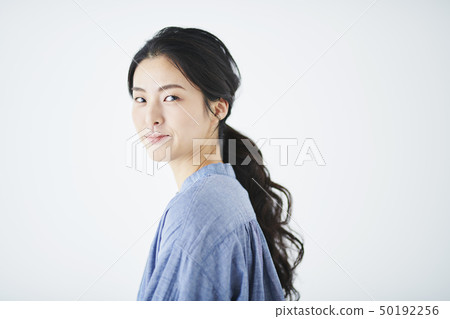 White background woman lifestyle 50192256