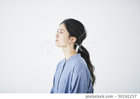 White background woman lifestyle 50192257