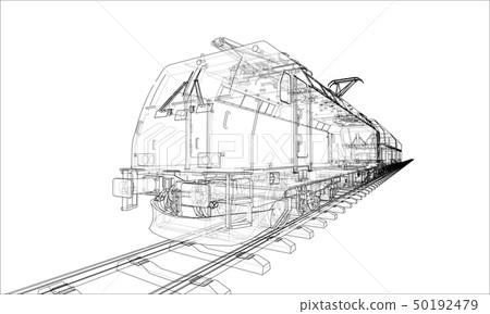 Modern train concept. Vector 50192479