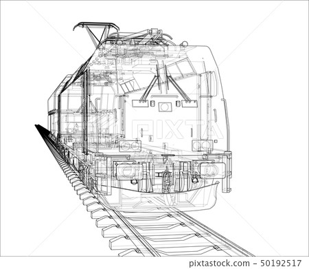Modern train concept. Vector Modern train concept. Vector 50192517