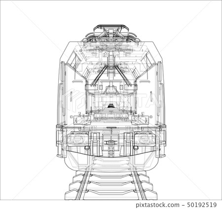 Modern train concept. Vector Modern train concept. Vector 50192519