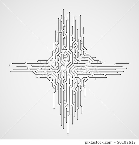 Digital engineering vector concept. Computer... - Stock Illustration ...