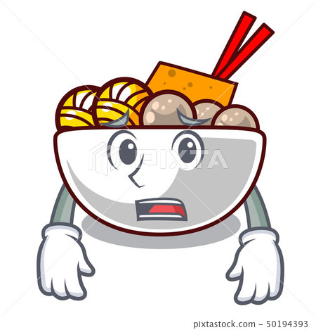 Afraid meatball isolated with in the character Afraid meatball isolated with in the character 50194393