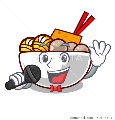 Singing meatball isolated with in the character Singing meatball isolated with in the character 50194395