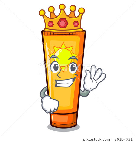 King sun cream on a cartoon table King sun cream on a cartoon table 50194731