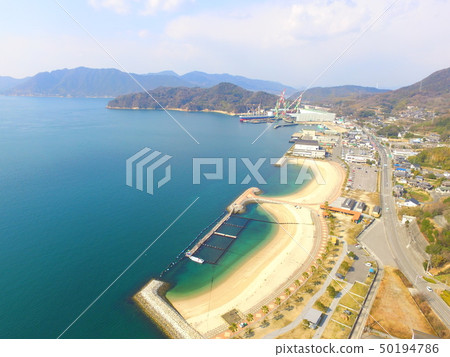 Aerial photograph at Hakata Beach ~ Drone (Hakatajima / Ehime prefecture Imabari City Hakata Town) Aerial photograph at Hakata Beach ~ Drone (Hakatajima / Ehime prefecture Imabari City Hakata Town) 50194786