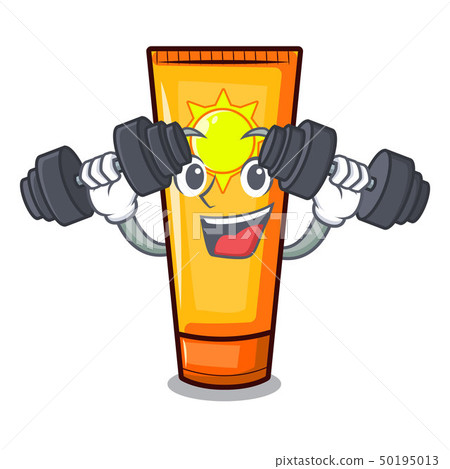 Fitness sun cream in the mascot shape Fitness sun cream in the mascot shape 50195013