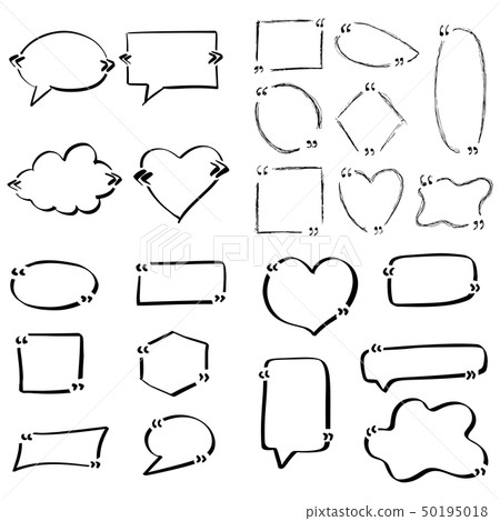 Quotes hand drawn set template Quotes hand drawn set template 50195018
