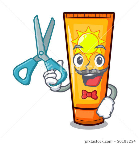 Barber sun cream in the mascot shape 50195254