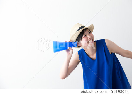 Straw hat, woman, white back Straw hat, woman, white back 50198064