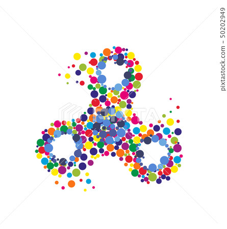 Creative abstract hand spinner, fidget spinner. - Stock Illustration ...