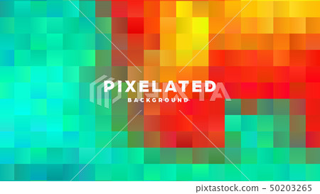 Polygonal abstract background with squares. Colorful gradient design. Low poly geometric rectangle 50203265