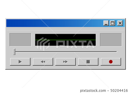 Old voice and sound recorder window mockup for 50204416