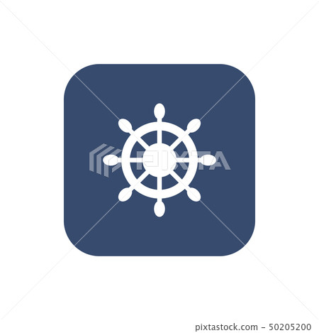 Ship steering wheel icon. Captain rudder sign. Sailing symbol. Flat web icon. Ship steering wheel icon. Captain rudder sign. Sailing symbol. Flat web icon. 50205200