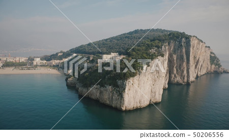 Aerial shot of the Montagna Spaccata or Broken Mountain in Gaeta, Italy Aerial shot of the Montagna Spaccata or Broken Mountain in Gaeta, Italy 50206556