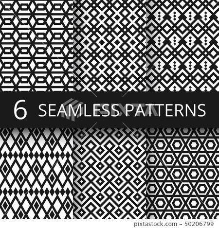 Abstract arabic geometric vector seamless patterns. Arab architecture islamic repeating texture Abstract arabic geometric vector seamless patterns. Arab architecture islamic repeating texture 50206799